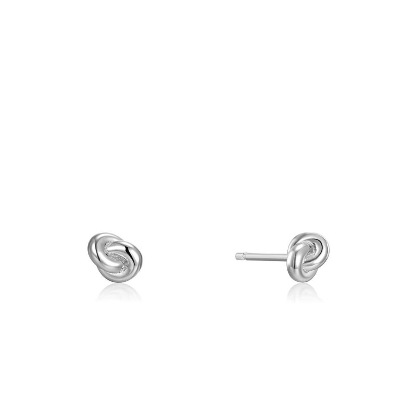 Ania Haie Silver Knot Stud Earrings